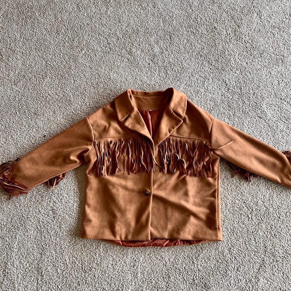 Suede Fringe Western Jacket - Picture 5 of 6